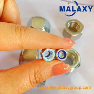 MALAXY Factory Direct Tuercas de acero al carbono American Loose-<span class=keywords><strong>Lock</strong></span> Tuerca antideslizante 1/2 "-13 3/<span class=keywords><strong>16</strong></span>"-24 Tuercas de bloqueo de nailon Tratamiento de superficie de zinc - Product Image 5
