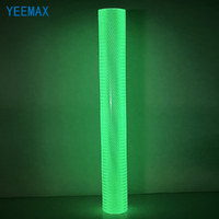 Película de PVC Fotoluminiscente Amarillo-Verde de Alta Visibilidad, Autoadhesiva, Luminosa en la Oscuridad, Irrompible, Rollo con 8 Años de Durabilidad en Interiores