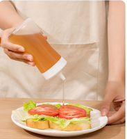 2025New Style Squeeze Sauce Bouteille En Plastique De Qualité Alimentaire Squeeze Bouteille Sauce Pot Tomate Salade Sauce Bouteille