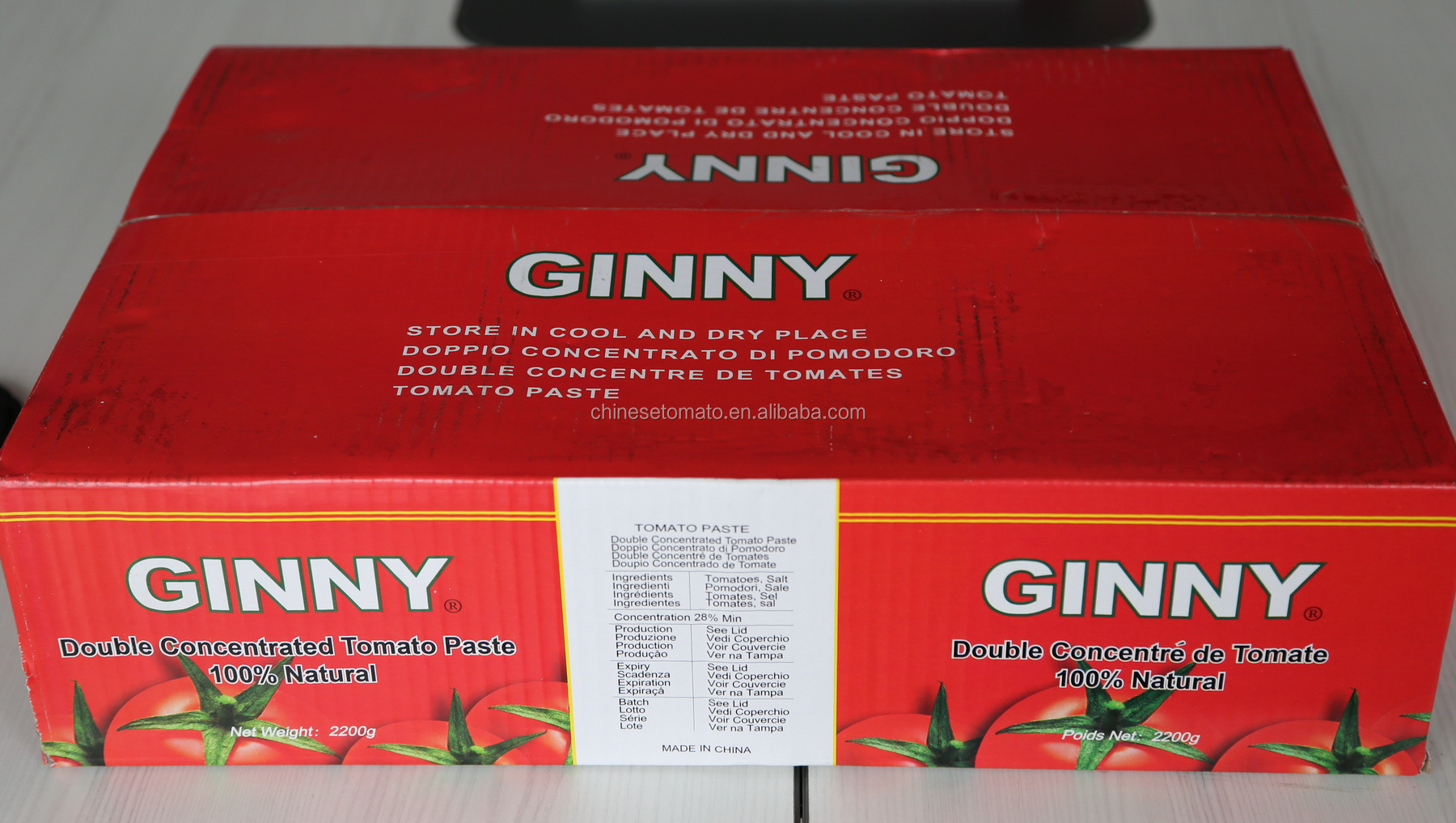 ginny marque tomate en conserve la pate de tomate sauce de tomate 2200G