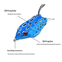 Ensemble de leurres artificiels Luya Frog (4 hameçons) résistants à la déchirure pour lancer longue portée en eau douce - Vente en gros transfrontalière