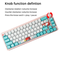Clavier mécanique de jeu AFLION personnalisable Mini 68 sans fil USB RGB à échange à chaud