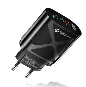 หัวชาร์จแบบพกพา 58W USB+2PD QC3.0 มาตรฐานยุโรป อเมริกา อังกฤษ ออสเตรเลีย ชาร์จเร็ว Type-C สำหรับแล็ปท็อป - Product Image 5