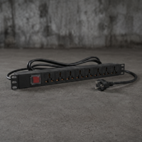 PDU 1U 19 pouces pour rack, multiprise universelle 8 prises 16A avec protection contre les surtensions, unité de distribution d'alimentation en aluminium multi-spécifications OEM pour centre de données