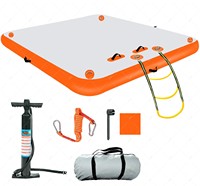Dock flottant gonflable de plate-forme pour le matériel de point de goutte de yoga de l'eau pour nager dans la rivière
