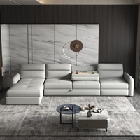 Canapé d'angle italien haut de gamme moderne en tissu personnalisé, multifonctionnel, ergonomique, écologique, avec rangement et fonction inclinable, pliable