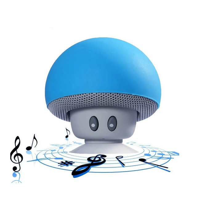 Factory K01  Wholesale Portable Shower Speakers Mushroom Cute Silicone Suction Cup Mini Wireless Speaker