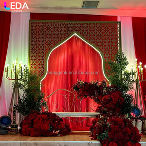 LDA แบบสี่เหลี่ยมฉากหลังโลหะสไตล์อินเดียสำหรับงานแต่งงานงานปาร์ตี้สุดหรูสำหรับงานแต่งงาน - Product Image 2