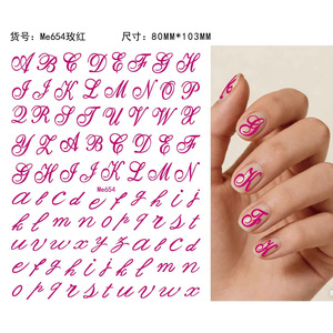 Pegatinas de <span class=keywords><strong>Uñas</strong></span> con Letras Blancas y Negras, Adhesivos Autoadhesivos para <span class=keywords><strong>Uñas</strong></span>, Estilo INS, Alfabeto, Suministros para Arte de <span class=keywords><strong>Uñas</strong></span>, para Manicura DIY, Venta al Por Mayor - Product Image 4