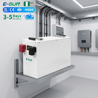 E-SUN 2.5kWh 5kwh 7.2kwh Baterai Penyimpanan Energi Rumah Tangga Berbahan Logam 12v 24v Paket Baterai LiFePO4 untuk Sistem Tenaga Surya Terpencil di Pedesaan