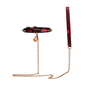 Collar de campana de oreja de gato sensible al calor con correa para castigo y restricción, juguete fetiche para adultos con función mágica de cambio de color - Product Image 5