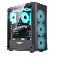Lovingcool OEM ODM Noir PC Accessoires ATX Desktop Gaming Mid Towers Châssis Prend en charge 240mm Refroidissement par eau Jeu personnalisable