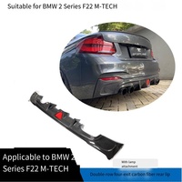 Aileron arrière modifié en fibre de carbone à quatre sorties avec lumières OLIVER pour BMW Série 2 Active Tourer F22 M-Sport 14-19