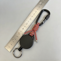 Porte-badge rétractable télescopique fait main avec cordon en paracorde pour activités de plein air et usage quotidien