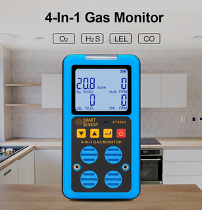Multi Gas Detector Oxygen O2 Sulfide H2S Carbon Monoxide CO Combustible Gas LEL Gas <b>Meter</b> ST8904 - Product Image 2
