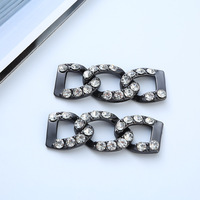 Boucles de chaussures décoratives en alliage de zinc durable, ornées de diamants, pour lacets (couleur personnalisée, modèle J9683) 2,5-3,5 cm SF