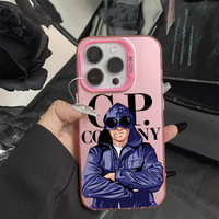 Coque de Téléphone IMD CP Company en TPU+PC avec Design de Luxe et Antichoc pour 11/12/13/14/15 Pro Max/XR/XS Max Motif Papillon Rétro