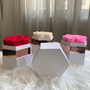 Lovebay Factory Sales Flores naturales Rosas eternas en caja de diamantes Flor inmortal Rosas reales preservadas en caja - Product Image 2