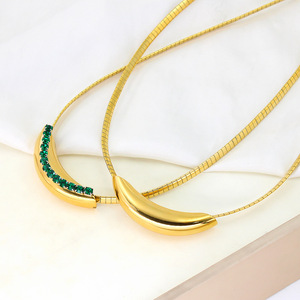 Myneck 2024 nueva fuente de joyería caliente 18K chapado en oro de acero inoxidable deslustre libre collar de cadena de bloque Circular para hermandad <span class=keywords><strong>Buddy</strong></span> - Product Image 3