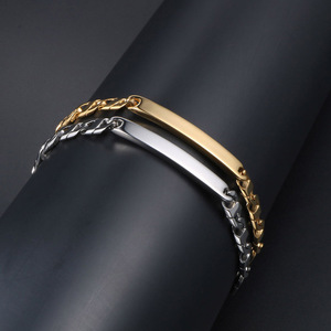 Pulsera Minimalista de Acero Inoxidable, Color Dorado, Diseño de Eslabones Elípticos, Joyería de Moda para Mujer, Regalo - Product Image 3