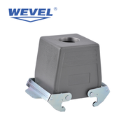 Connecteur robuste avec insert et boîtier en aluminium, prise industrielle rectangulaire étanche IP65, modèles à broches complets