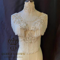 QUEENSGOWN exquise robe de mariée en cristal étincelant perlé avec strass en vrac magnifiques accessoires de mariée