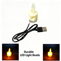SCBOUZEAL Lámpara de Vela Oscilante para Exteriores USB 5V, Lámpara Electrónica de Llama Simulada, Placa de Circuito PCBA