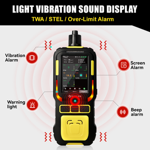 Detector de Gás Marinho K-600M com Sucção por Bomba, Monitor de Gás Portátil 6 em 1 à Prova de Explosão (CO, H2S, O2, CO2, CH4), Recarregável com Registro de Dados - Product Image 2