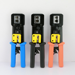 Industrial <b>Wire</b> Crimper 6P 8P RJ45 Front Entry Steel <b>Crimping</b> <b>Tool</b> Soft Grip Handle - Product Image 1