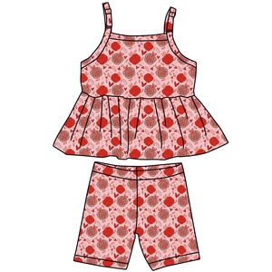 FANCY MONKEY Bb-4 OEM/ODM, Falda Corta con Volantes para Bebés, con Estampado Personalizado, de Algodón Orgánico, con Cuerdas Ajustables, en Oferta - Product Image 5