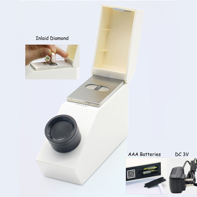 Top Quality Portable Fable Gem Refractometer with Testing Rang of 1.35 - 1.85  CZ Testing Prism for Inlaid Gemstone