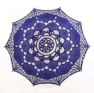 Parasol en dentelle populaire avec manche en bois, fournitures promotionnelles pour fêtes, mariées et occasions spéciales - Product Image 3