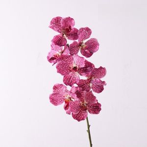 Nouvel arrivage de grandes fleurs d'orchidées artificielles 7 têtes Real Touch <span class=keywords><strong>Vanda</strong></span> faites à la main Design réaliste pour la décoration de la maison et du mariage - Product Image 5
