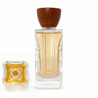 Botol Semprot Parfum Kosong 80ml Berkualitas Tinggi dengan Logo Kustom, Kotak Kemasan, Botol Semprot Parfum Kaca Persegi dengan Tutup Logam