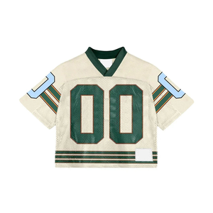 Groothandel Custom Logo Mannen Voetbal Jersey Sportkleding Fabrikanten V-Hals Mesh Ademende Top Streetstyle Jersey T-Shirts - Product Image 6