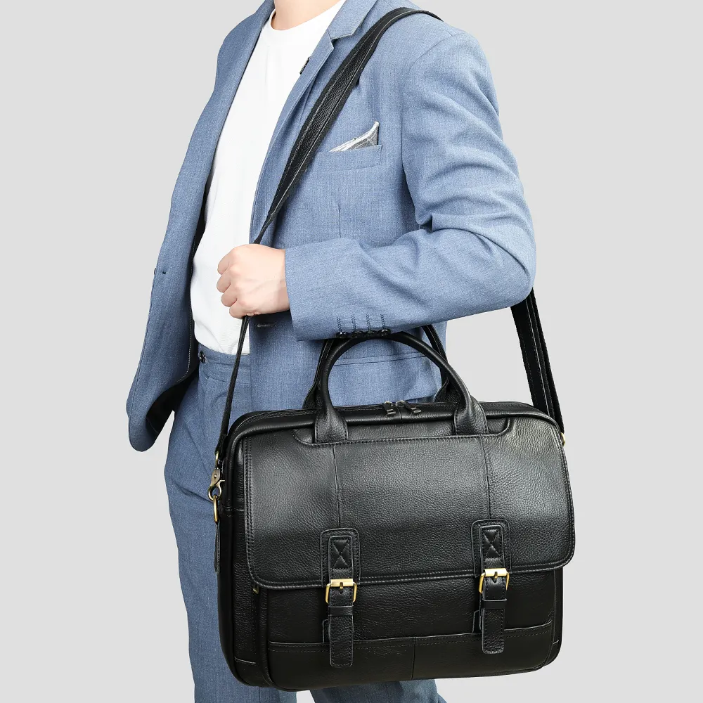 MARRANT Men Business Portfolio Briefcase Men Leather Messenger Bag Laptop Briefcase Genuine Leather Briefcases Bag for Men