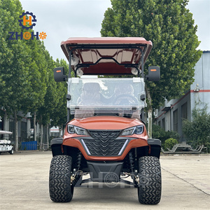 Golf Cart Elettrico Personalizzato 2026 per 4 Passeggeri, Stile Retrò Arancione, Batteria al Litio Certificata CE, Autonomia 90km, Alimentato a Batteria, Eccezionale - Product Image 2