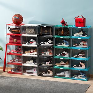 wholesale quality acrylic shoe container storage box mobile clear shoe organizers box storage stackable clear shoe box