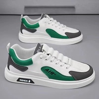 BAEWOON B108 Chaussures décontractées respirantes et polyvalentes pour hommes, baskets tendance pour étudiants, chaussures de sport à semelle souple en cuir, chaussures de travail