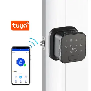 A buon mercato casa piccola sicurezza catenaccio mortasa WIFI TUYA APP NFC serratura elettronica intelligente senza chiave con impronta digitale