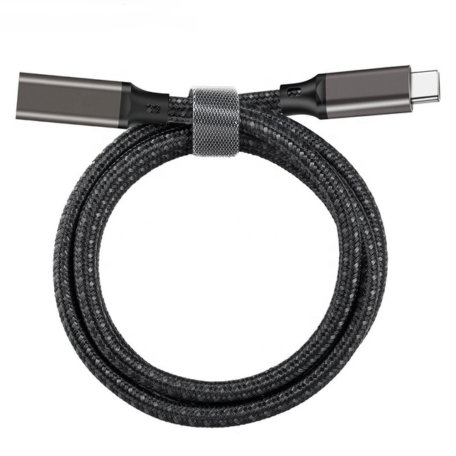 Black Usb c Extension Cable 10ft 100W 10Gbps 4K 60HZ in Stock