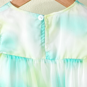 ชุดเดรสเด็กผู้หญิงแขนบานลายดอกไม้ลูกไม้สไตล์หวาน ระบายอากาศได้ดี ผ้าเนื้อนุ่ม สวยสง่า เหมาะสำหรับใส่ทุกวัน - Product Image 5