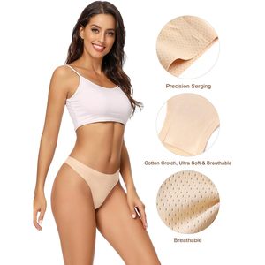 Paquete de 5 bragas hipster para mujer, ropa interior sin costuras, transpirable, de talle bajo, invisible y cómoda - Product Image 3