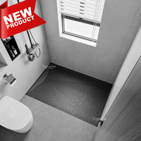 Panneau de douche intégré sur mesure toutes tailles, cabine de douche antidérapante avec base de douche et drain