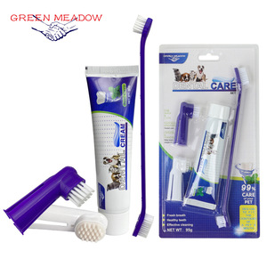 Ensemble brosse à dents et <span class=keywords><strong>dentifrice</strong></span> en plastique <span class=keywords><strong>pour</strong></span> animaux de compagnie, style doigt, <span class=keywords><strong>pour</strong></span> chiens et chats, kit de soins dentaires - Product Image 3