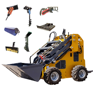 Miễn phí vận chuyển Mini Skid chỉ đạo Bộ nạp với tuyết Blower xô Mini Skid chỉ đạo tuyết Blower vườn mini Crawler loader - Product Image 3