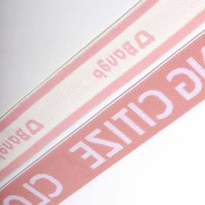Factory Customization Letter Logo Jacquard Webbing <b>Elastic</b> Waist Belt Underwear <b>Elastic</b> Strap - Product Image 2