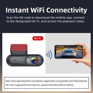 Dash Cam Dual 4K+2K con WIFI 2.4G e GPS Integrati, Controllo Vocale, Videocamera <span class=keywords><strong>per</strong></span> <span class=keywords><strong>Auto</strong></span> 4K a Prezzo Competitivo - Product Image 2