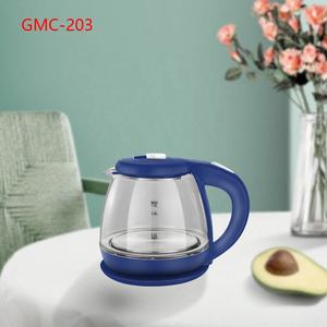 Bouilloire <span class=keywords><strong>électrique</strong></span> sans fil en verre de 1,0 L, <span class=keywords><strong>théière</strong></span>, 360 degrés, haute qualité, LED bleue, appareil de cuisine, usage domestique - Product Image 6