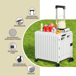 New Trends Foldable Shopping Cart Multifunction Stair Climbing Collabsible <b>Trunk</b> Trolley with Wheels for Outdoor Picnic - Product Image 6